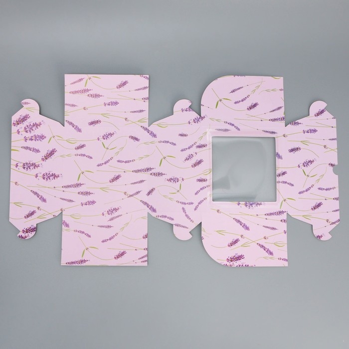 Коробка для капкейков, кондитерская упаковка двухсторонняя, 4 ячейки &laquo;С любовью&raquo;, 16 х 16 х 10 см