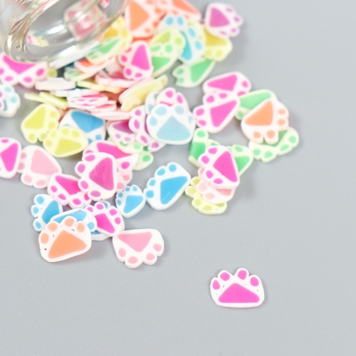 Декор для творчества пластик "Разноцветные лапки" набор 8 гр 5х2х2 см