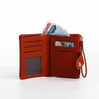 Кошелёк женский на кнопке, цвет рыжий Кошелёк женский на кнопке, цвет рыжий