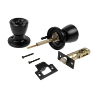 Защелка 1202, с фиксатором, цвет матовый черный Защелка 1202, с фиксатором, цвет матовый черный