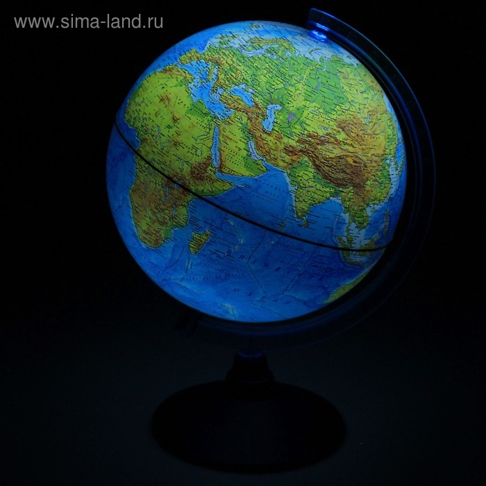 Глобус физико-политический &laquo;Классик Евро&raquo;, диаметр 210 мм, с подсветкой от батареек