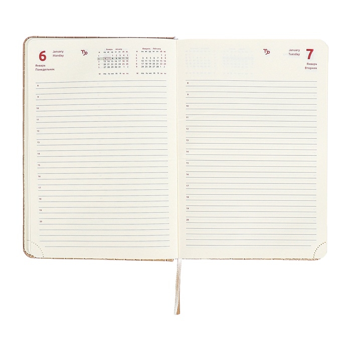 Ежедневник датированный 2025 A5 168 листов, deVENTE.Barbara, твердая обложка кожзам с поролоном, хлястик, перфорация, ляссе, блок 70, бежевый Ежедневник датированный 2025 A5 168 листов, deVENTE.Barbara, твердая обложка кожзам с поролоном, хлястик, перфорация, ляссе, блок 70, бежевый
