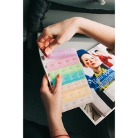 Таблетница - органайзер &laquo;Неделька&raquo;, русские буквы, 18 &times; 11,5 &times; 2,5 см, утро/день/вечер/ночь, 7 контейнеров по 4 секции, цвет разноцветный