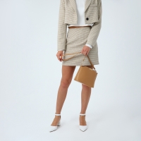 Сумка кросс-боди на молнии, цвет бежевый