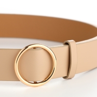 Ремень женский, ширина 3,5 см, цвет бежевый