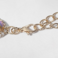 Колье &laquo;Драгоценность&raquo; круг в стразах, цветное в золоте, 32 см