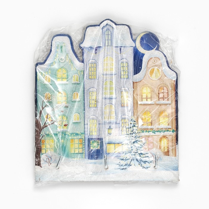 Ключница настенная новогодняя «Дома , ночь», на Новый год Ключница настенная новогодняя «Дома , ночь», на Новый год
