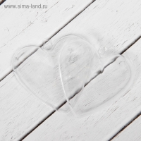 Заготовка - подвеска, раздельные части &laquo;Сердце&raquo;, размер собранного: 3.5 &times; 6.5 &times; 6.5 см