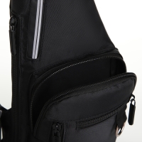 Сумка-слинг мужская из текстиля, цвет чёрный Сумка-слинг мужская из текстиля, цвет чёрный