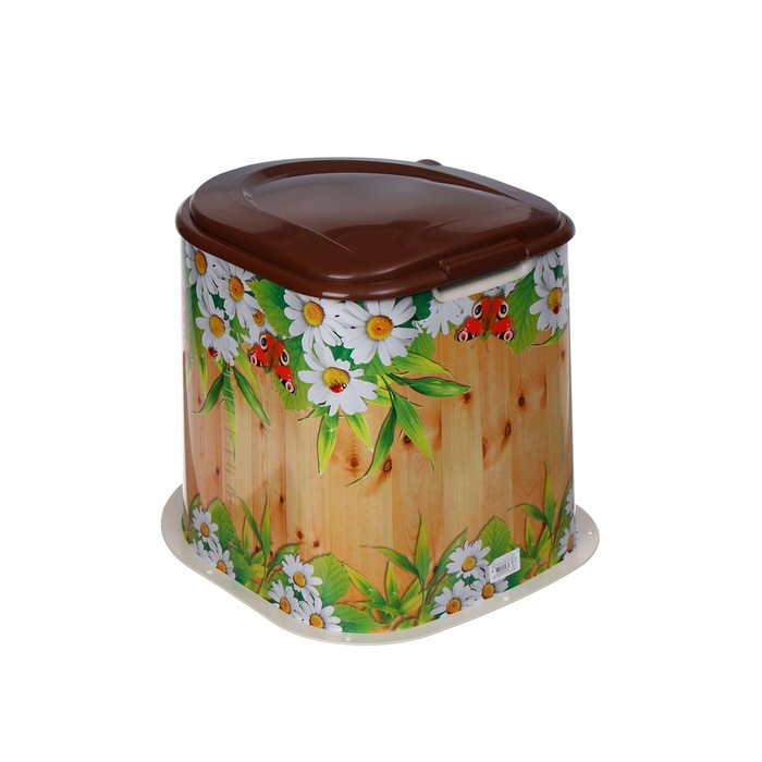 Туалет дачный, h = 36 см, без дна, с отверстиями для крепления к полу, МИКС