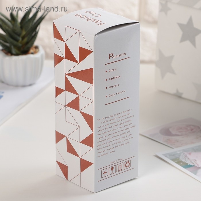 Бутылка для воды стеклянная в чехле «Звёздное небо», 300 мл, h=17 см, цвет МИКС Бутылка для воды стеклянная в чехле «Звёздное небо», 300 мл, h=17 см, цвет МИКС