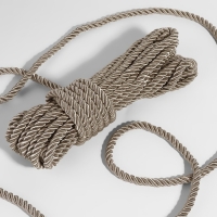 Шнур витой, d = 8 мм, 9 ± 1 м, цвет светло-серый Шнур витой, d = 8 мм, 9 ± 1 м, цвет светло-серый