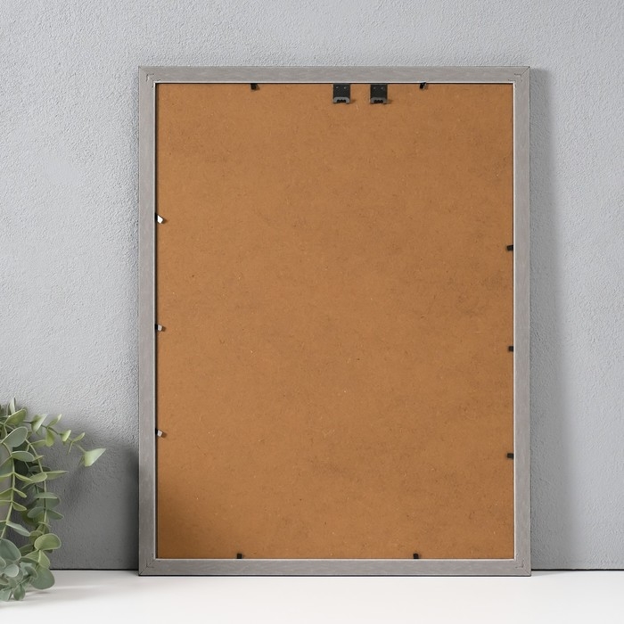 Фоторамка пластик 30х40 см "Двойное сечение" чёрная 42,8х32,8х1 см