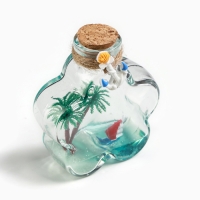 Сувенир в бутылке звезда "Пальмы" 11*9*3см, микс