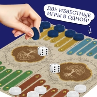 Настольная игра &laquo;Шашки&raquo; и &laquo;Нарды&raquo;, 2 в1, 2 игрока, 5+