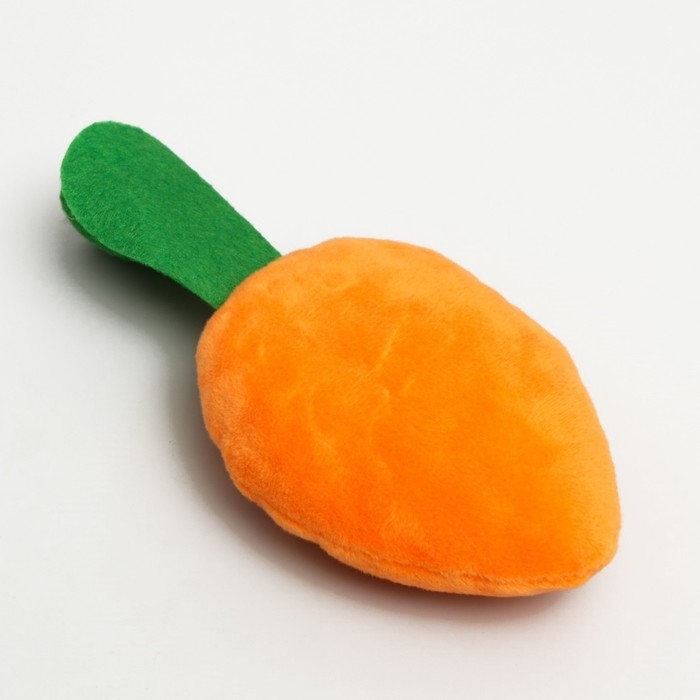 Игрушка для собак «Морковка» с пищалкой, 18 см, оранжевая Игрушка для собак «Морковка» с пищалкой, 18 см, оранжевая
