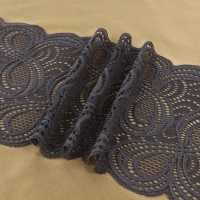 Кружевная эластичная ткань, 180 мм × 2,7 ± 0,5 м, цвет графитовый Кружевная эластичная ткань, 180 мм × 2,7 ± 0,5 м, цвет графитовый