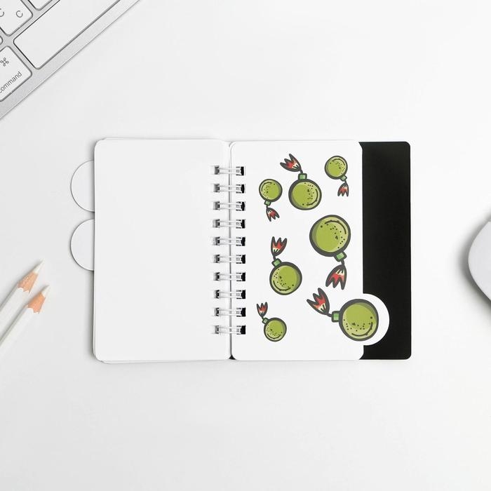 Блокнот А7, 40 л с разделителями &laquo;Юному герою с 23 февраля&raquo;