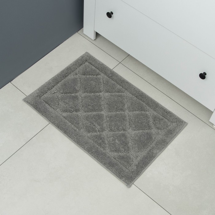 Коврик для дома Доляна &laquo;Шамбор&raquo;, 40&times;60 см, цвет серый