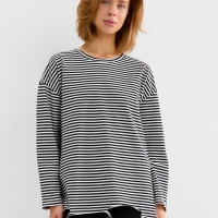 Лонгслив женский MINAKU: One Most Brand, тонкая полоска, ONESIZE Лонгслив женский MINAKU: One Most Brand, тонкая полоска, ONESIZE