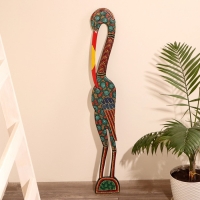 Панно настенное дерево "Аист цветной" 95х13х1 см МИКС Панно настенное дерево "Аист цветной" 95х13х1 см МИКС