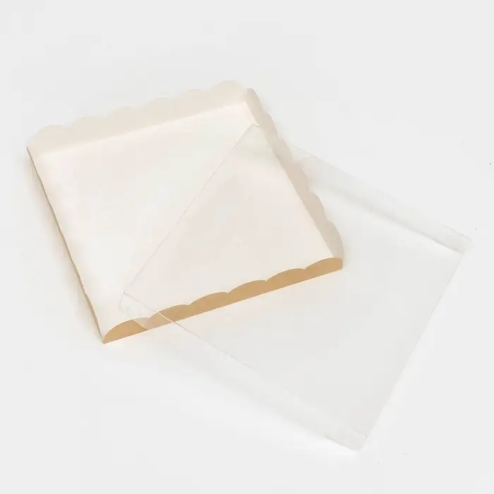 Коробка для печенья, крафт, 21&times;21&times;3 см