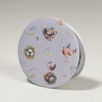 Зеркало складное «Птички», d = 7,3 см, с увеличением, цвет сиреневый Зеркало складное «Птички», d = 7,3 см, с увеличением, цвет сиреневый