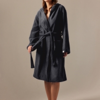 Халат махровый с капюшоном женский SL HOME: Basic "Гри Сандре", р-р S, 100% хл, 420 г/м2 Халат махровый с капюшоном женский SL HOME: Basic "Гри Сандре", р-р S, 100% хл, 420 г/м2