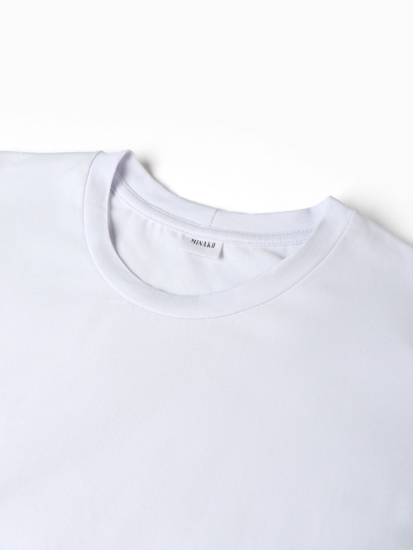 Футболка женская MINAKU OVERSIZE FIT: цвет белый, р-р 48