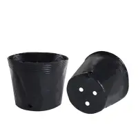 Пакет для рассады, 3,5 л, d = 20 см, h = 17 см, полиэтилен, чёрный, Greengo