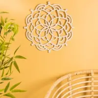 Панно " Мандала" МДФ, 40х40х1 см, цв. белый