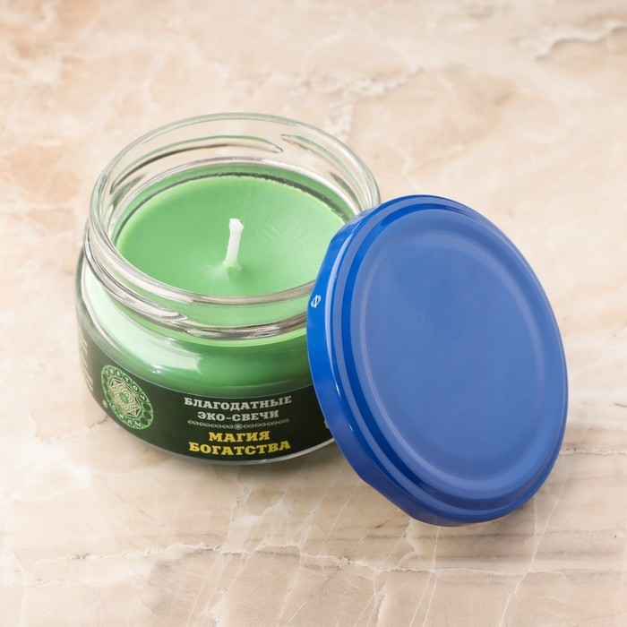 Эко-свеча магическая Эко-свеча магическая "Магия богатства" из натурального воска, 7х5 см