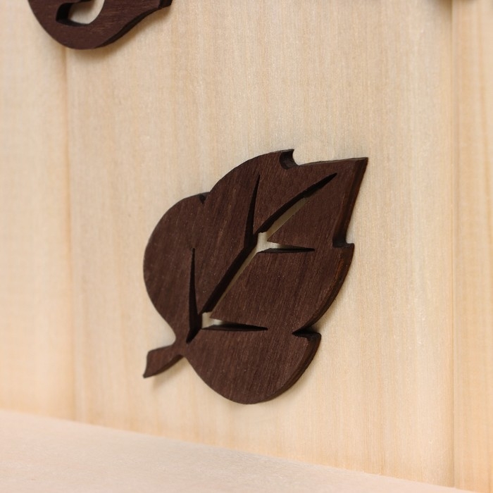 Полка - вешалка Полка - вешалка "Сауна", 35х30х7 см, 4 кр