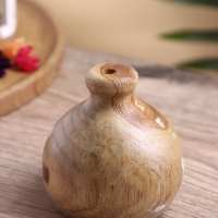 Ваза "Кута" дерево Джати, 10х10х10 см, цв. коричневый