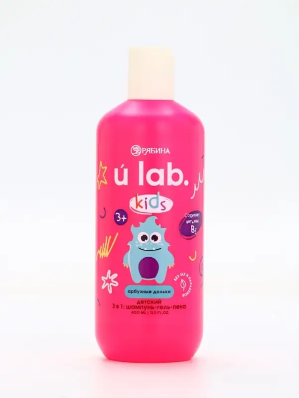 Детский шампунь-гель-пена 3в1  "Монстрики", 400 мл, аромат арбузные дольки