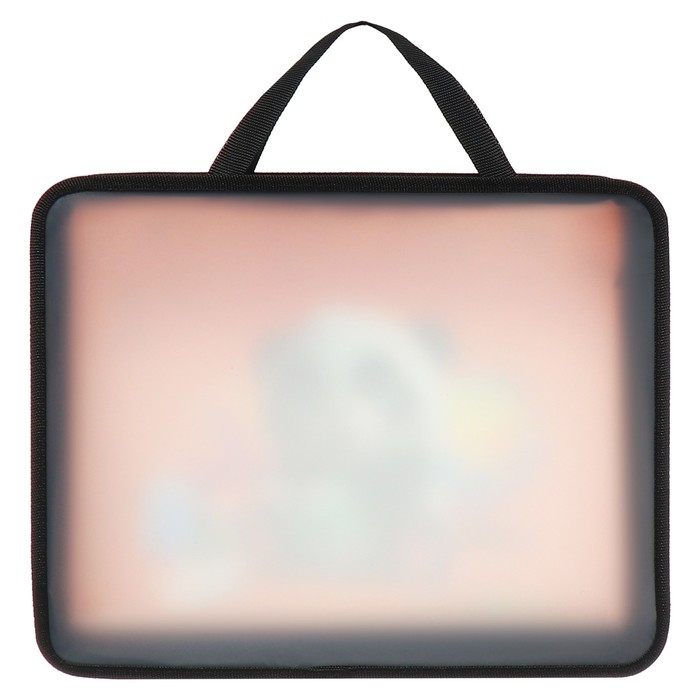 Папка с ручками А4, 330 х 260 х 75 мм, пластиковая, ручки-тесьма, Calligrata "Панда"