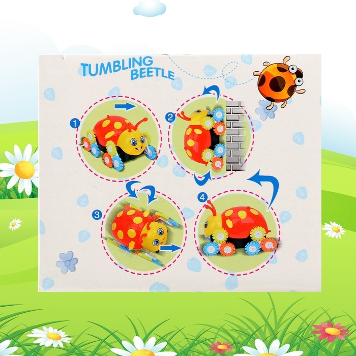 Машина-перевертыш &laquo;Божья коровка&raquo;, работает от батареек, цвета МИКС