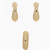 Набор серьги и каффы 3 шт &laquo;Бублик&raquo; капли, цвет золото