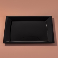 Тарелка пластиковая одноразовая, 17,2&times;17,2 см, квадратная, плоская, МИКС