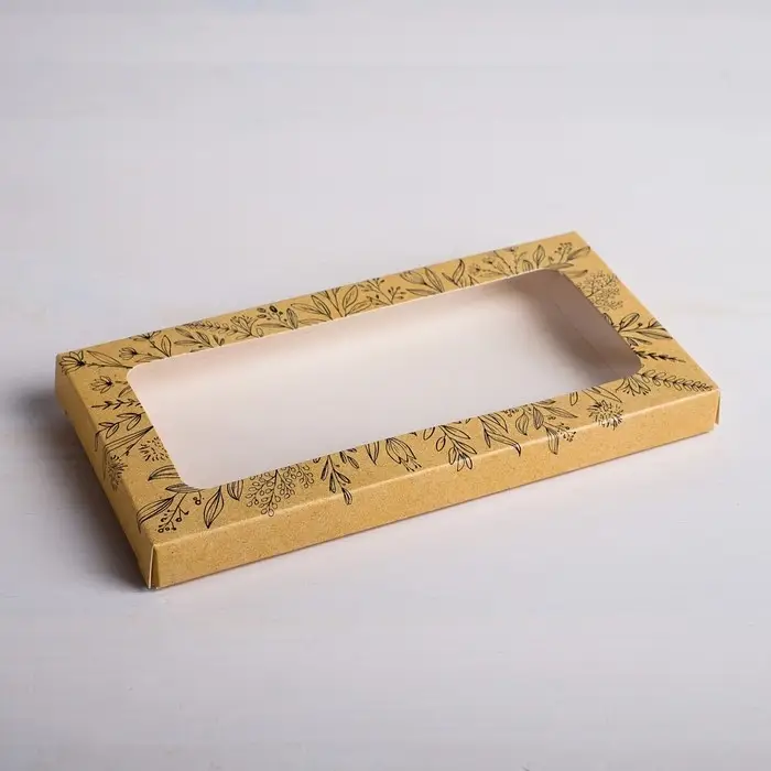 Коробка для шоколада, кондитерская упаковка &laquo;Pleasure&raquo;, с окном, 17.3 х 8.8 х 1.5 см