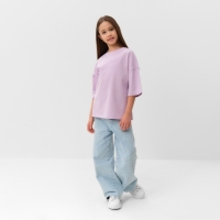Футболка детская MINAKU цвет лавандовый, рост 110 см