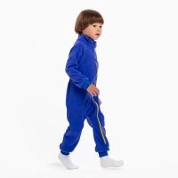 Комбинезон воротник-стойка, цвет синий-жёлтый, рост 80-86 см