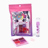 Набор детской косметики с кольцом «Сладкий виноград», тени 4 цв по 1,5 гр, блеск 10 гр, тон прозрачный Набор детской косметики с кольцом «Сладкий виноград», тени 4 цв по 1,5 гр, блеск 10 гр, тон прозрачный