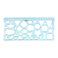 Набор трафаретов, 2 штуки, геометрические фигуры, пластик, МИКС Набор трафаретов, 2 штуки, геометрические фигуры, пластик, МИКС