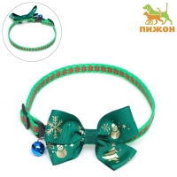 Ошейник "Зима", 30 х 1 см, капрон, зелёный Ошейник "Зима", 30 х 1 см, капрон, зелёный