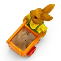 Фигурное кашпо 13 х 18 х 17см  "Заяц с тележкой"