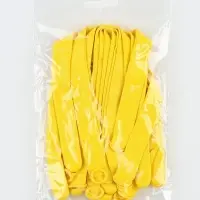 Воздушные шары для моделирования 125 см, d=7.5 см, 10 шт., жёлтые