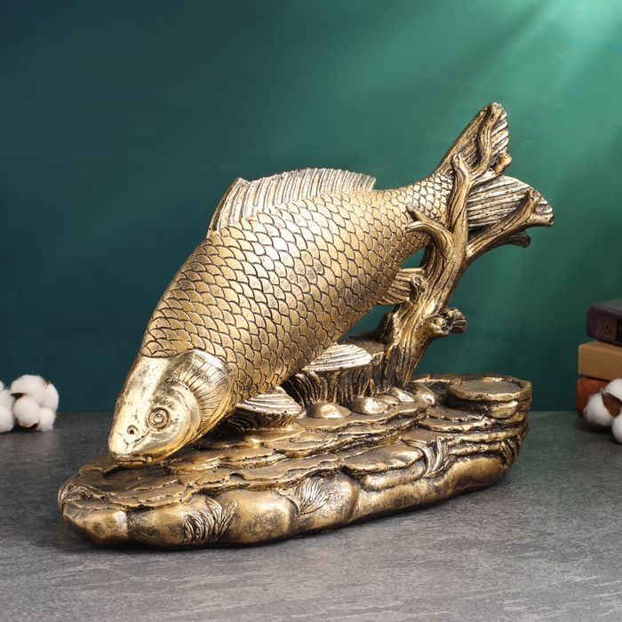 Подставка под бутылку и бокалы "Рыбалка" 46х21х32см