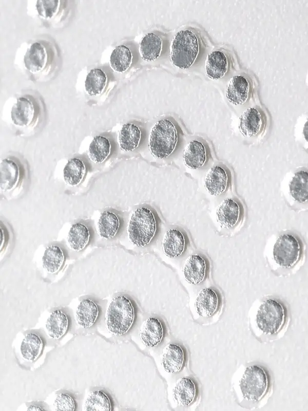 Наклейки для ногтей &laquo;Бусинка&raquo;, металлизированные, цвет серебристый