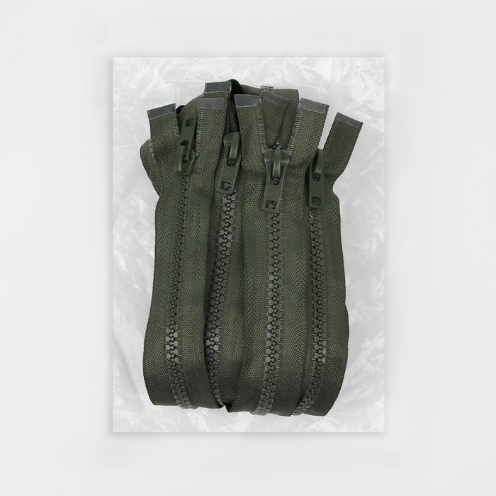 Молния &laquo;Трактор&raquo;, №8, разъёмная, замок автомат, 80 см, цвет хаки, цена за 1 штуку